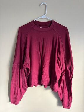 aerie Berry Crewneck Long-Sleeve Sweatshirt